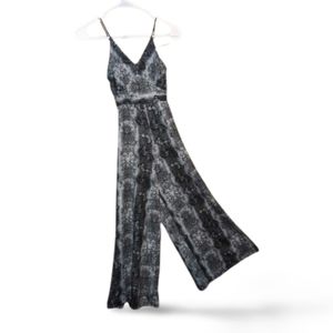 Polly & Esther Snakeprint Culotte Jumpsuit - Size Small